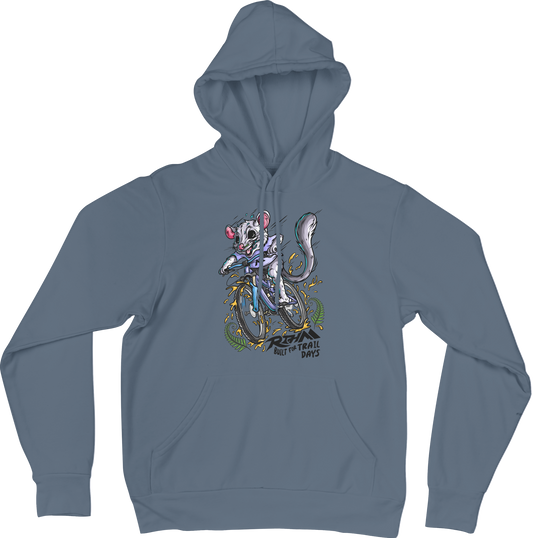 Front print hoodie - Pond Blue