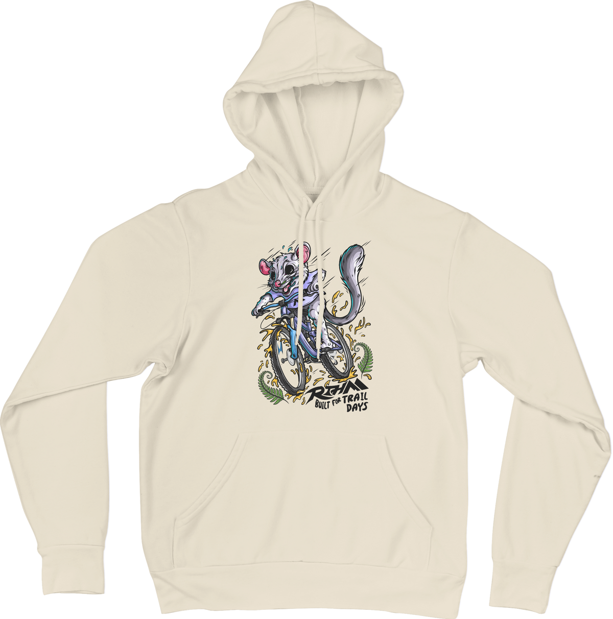 Front print hoodie - Latè White