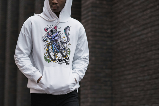 Front print hoodie - Quartz White (lifestyle)