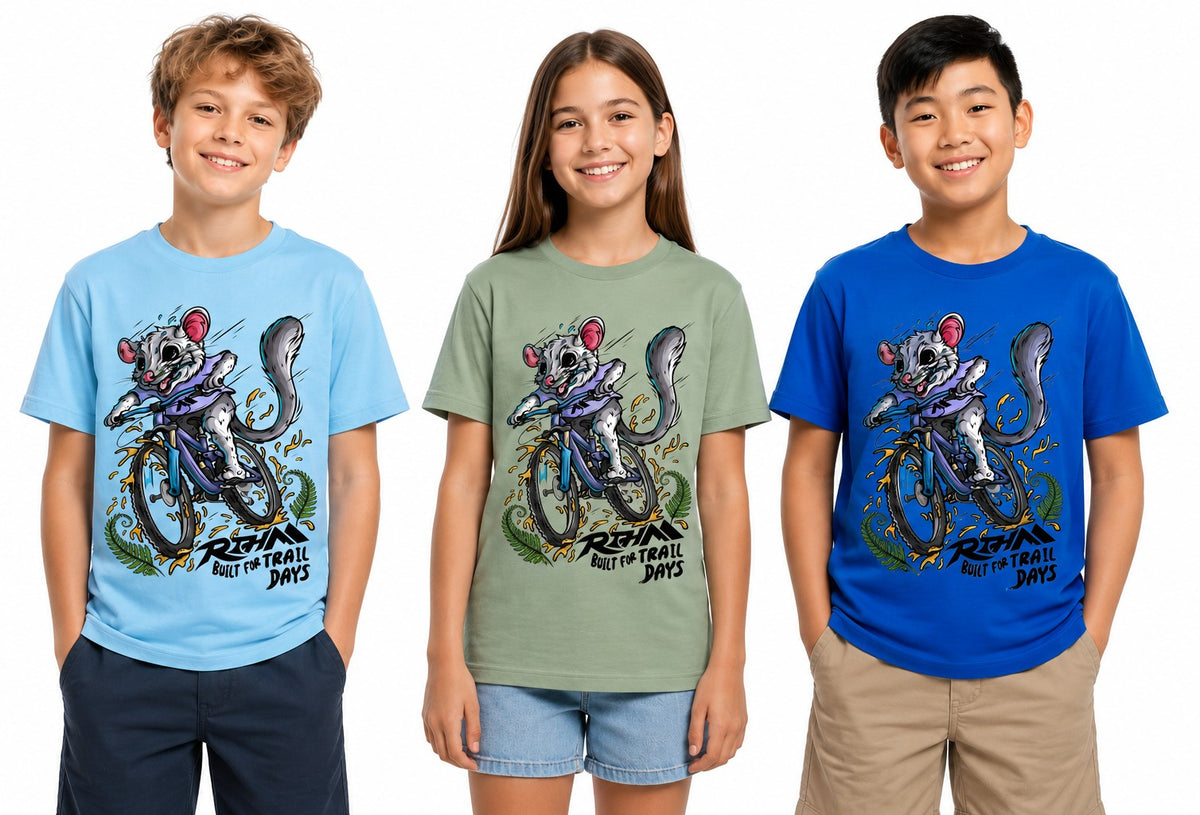 Kids tee colour range