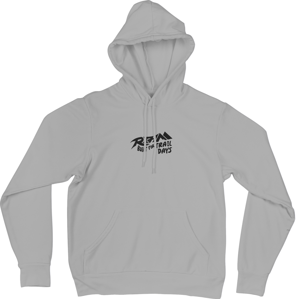 RTHM hoodie front - Gravel Gray