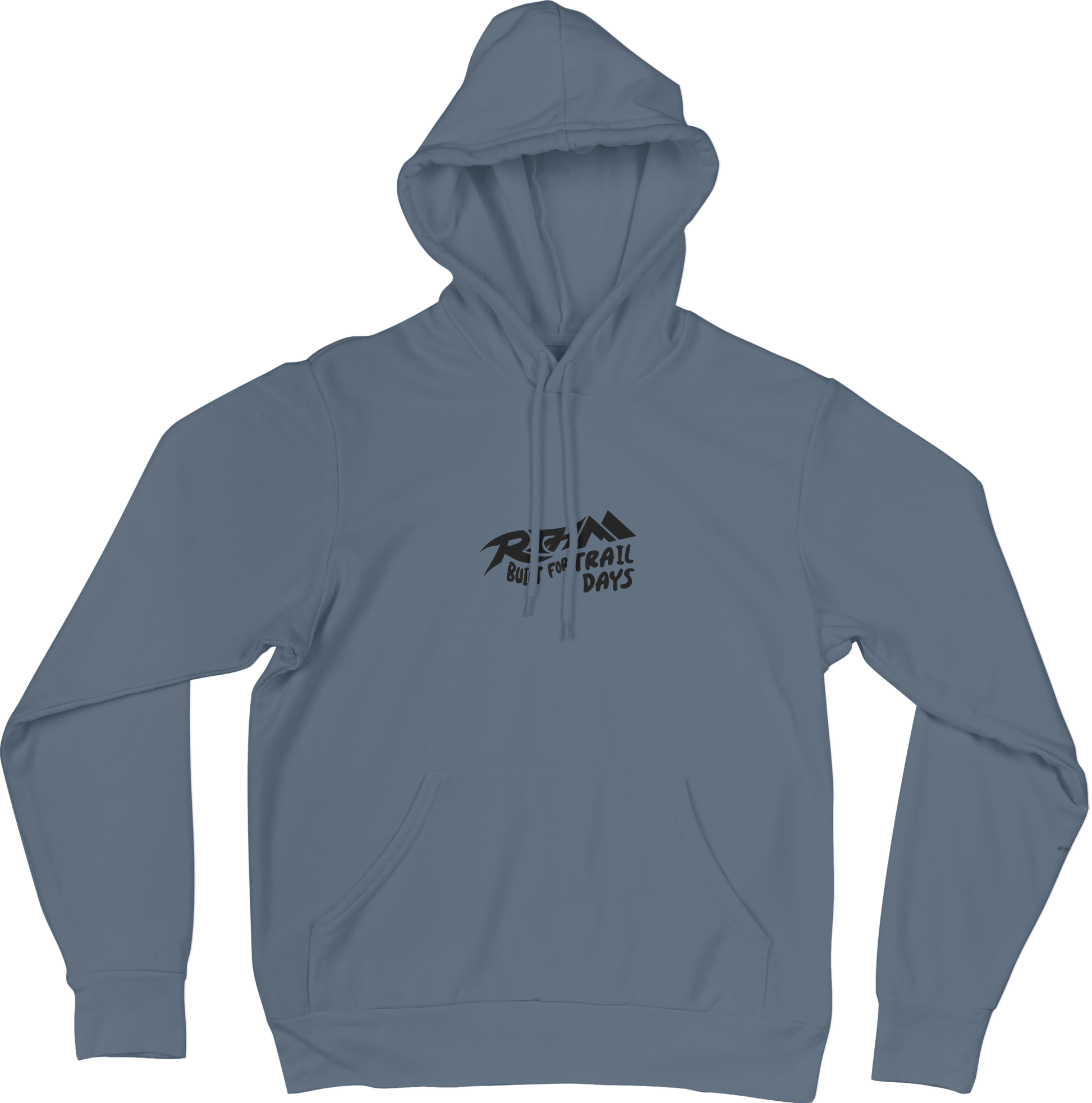 RTHM hoodie front - Pond Blue